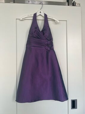 DaVinci Purple Halter Prom/Homecoming Dress